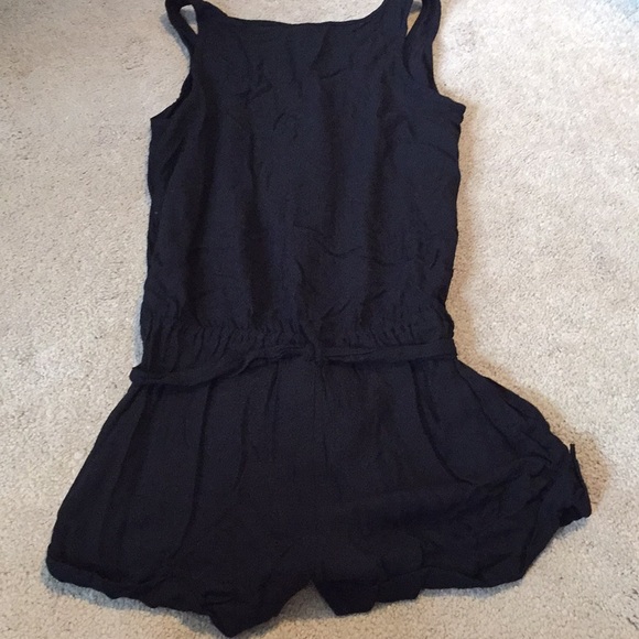Black Button Front Romper- Size S - Picture 6 of 6